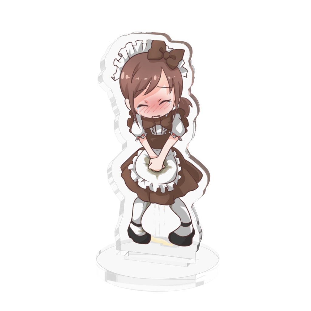 メイドさんの麻美ちゃんのおもらし（アクリルフィギュア - 50x50mm）