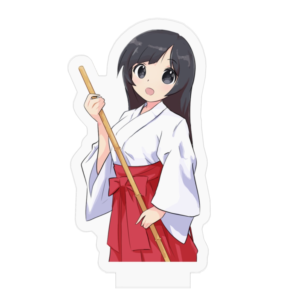 巫女の理沙ちゃん(アクリルフィギュア - 50x50mm)