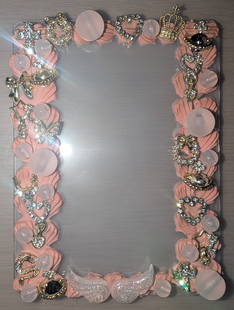 推しが天使すぎるデコケース サーモンピンクver.1