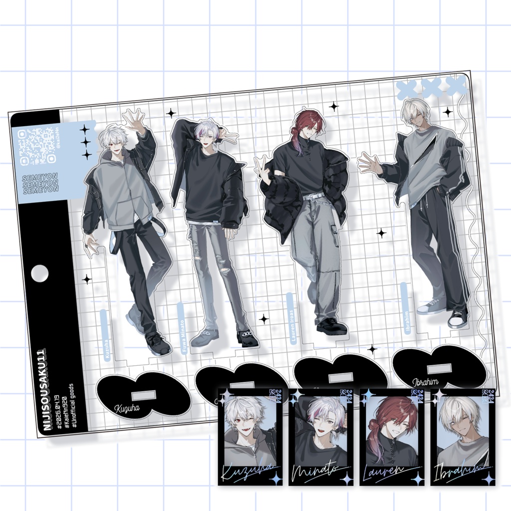 22日22時~【非公式】せめよんフレーム付きアクリルスタンド&ミニチェキ風ステッカー