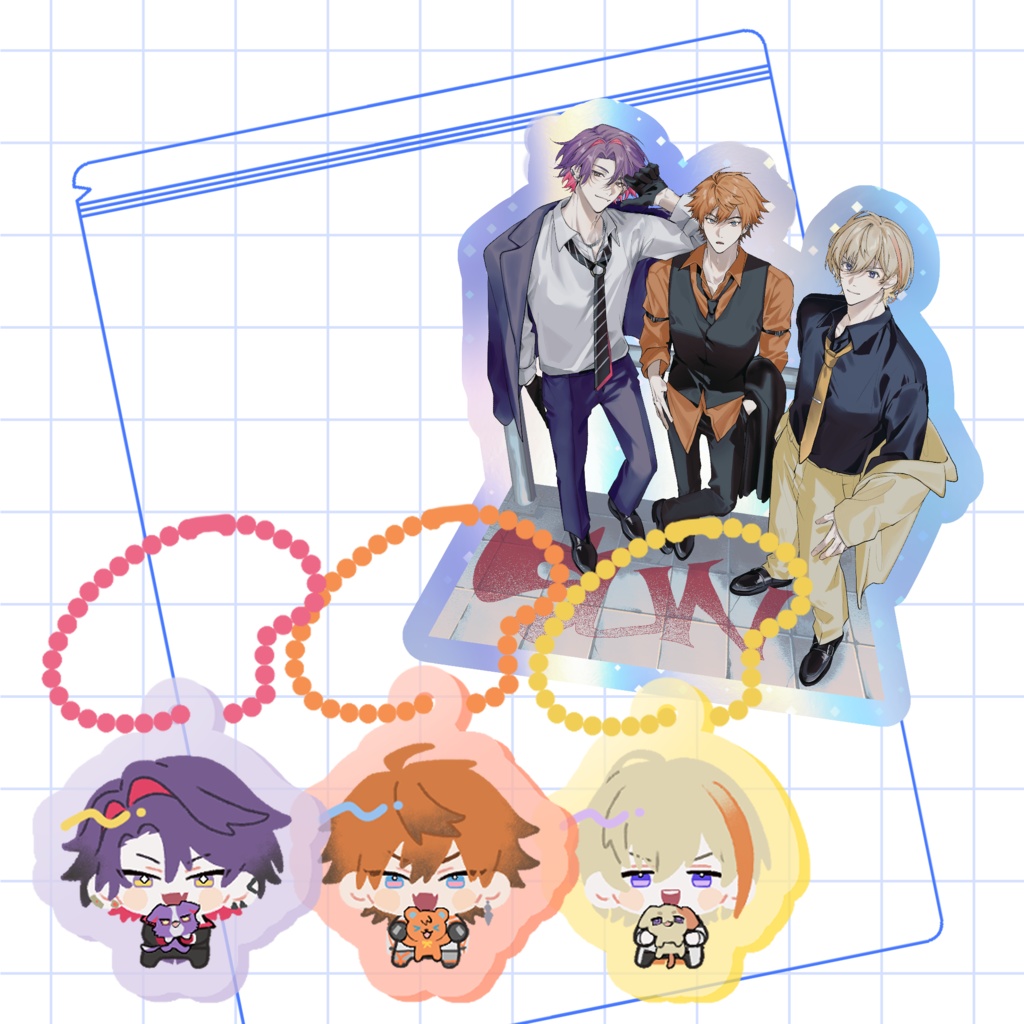 22日22時~【非公式】太陽組マットミニアクキー3種&レインボーステッカー