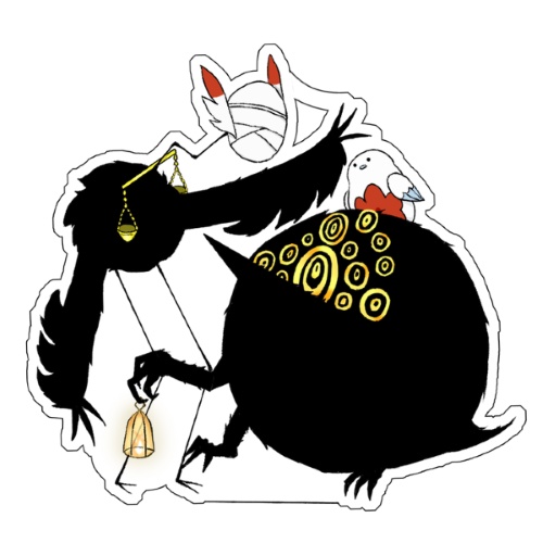 三鳥（アクリルキーホルダー）50×50