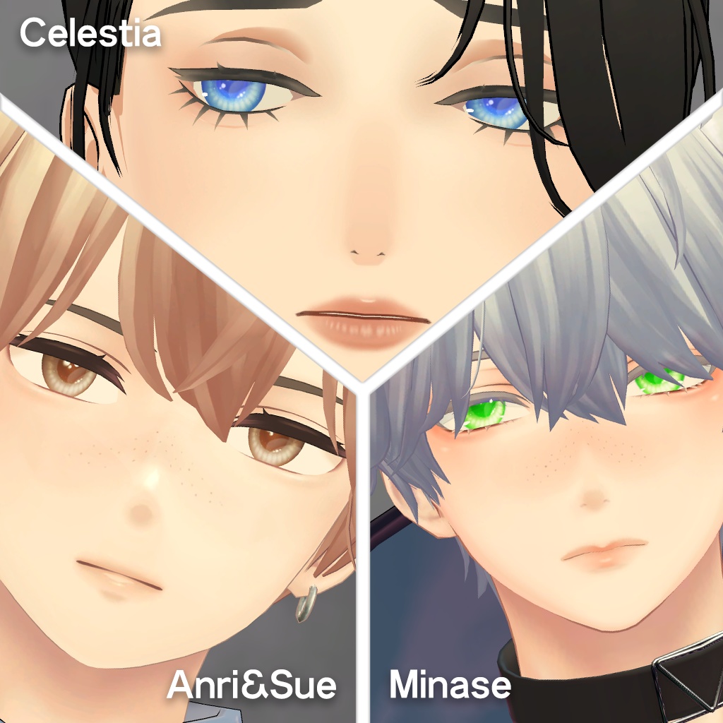 【瞳テクスチャ】VRoid・VRChat想定12アバター対応 ~サンライト~