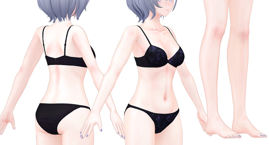 【R-15】白雨ちゃん専用ナチュラルメイク&ボディブラシ【PSD&CLIP形式・組み合わせ自由】