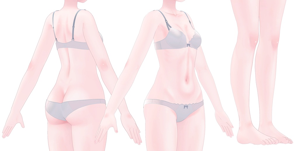 【R-15/PSD・CLIP】ライムちゃん&シフォンちゃんナチュラルメイク&ボディブラシセット【レイヤー組み合わせ自由】