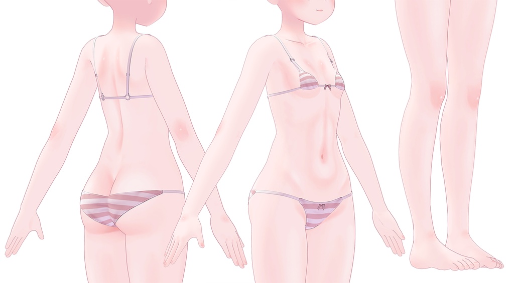 【R-15/PSD・CLIP】シフォンちゃんナチュラルメイク&ボディブラシ【レイヤー組み合わせ自由】