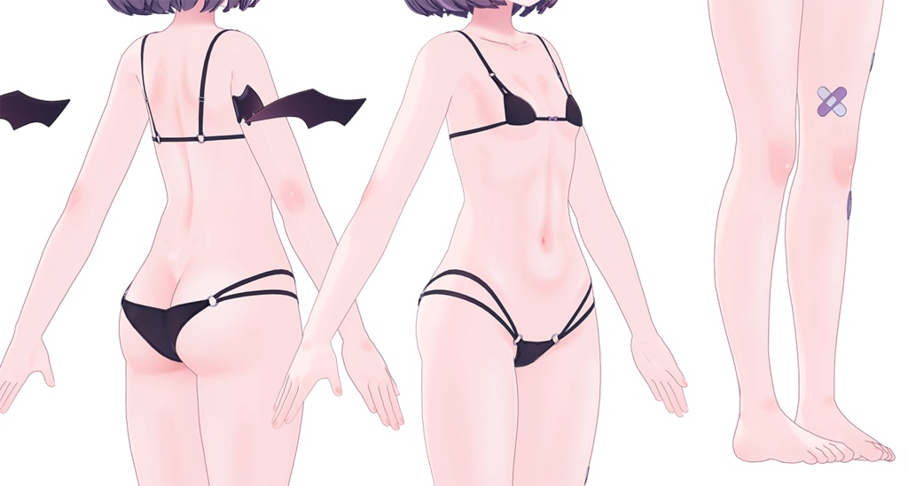 【R-15/PSD・CLIP】ショコラちゃんナチュラルメイク&ボディブラシ【レイヤー組み合わせ自由】