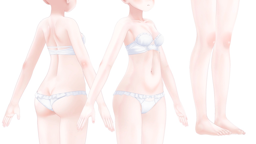 【R-15】ミルフィちゃん&エクちゃん専用ナチュラルメイク&ボディブラシ【PSD・CLIP形式】