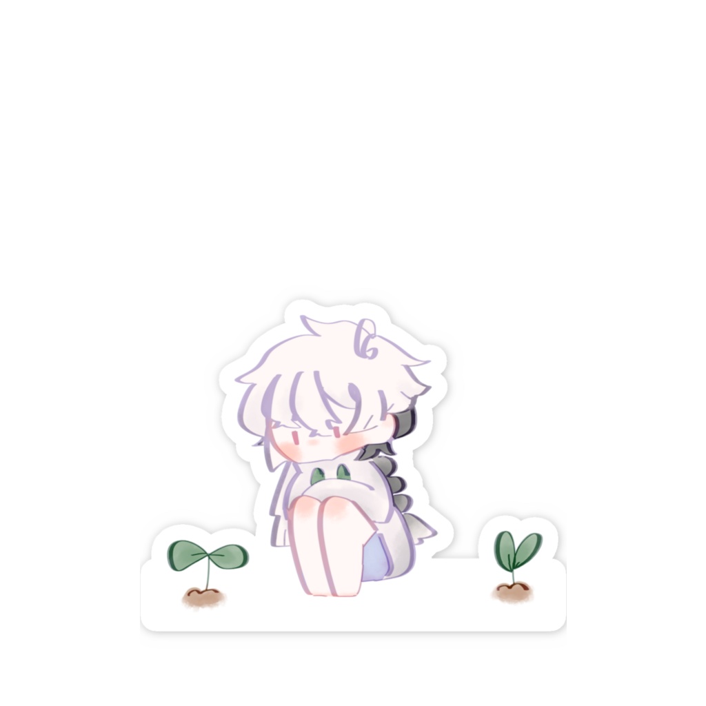 植物観察と水やりするあるとくんステッカー