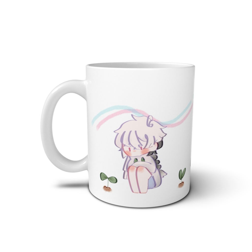 植物観察と水やりするあるとくんマグカップ