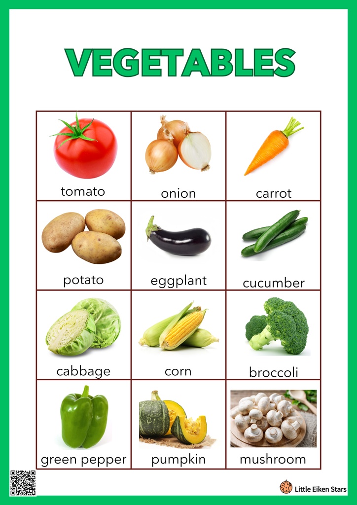 【1】子ども向け英単語- QRコードで音声付きPDF