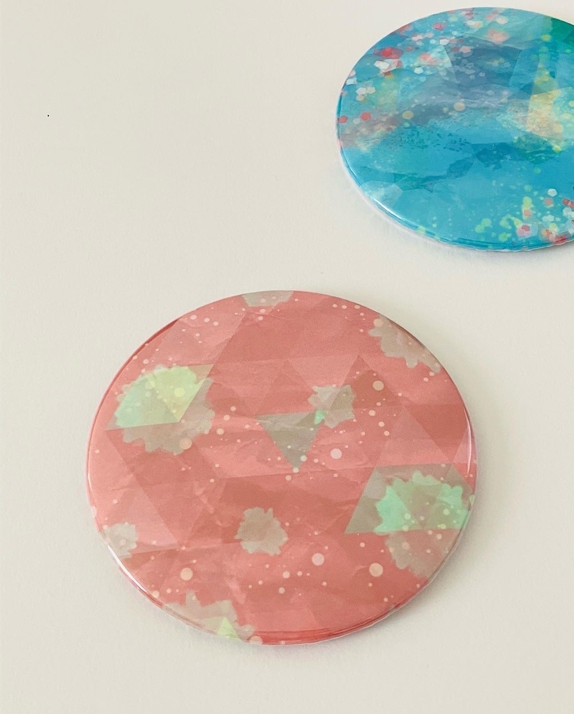 あけぼの色のきらめきミラー