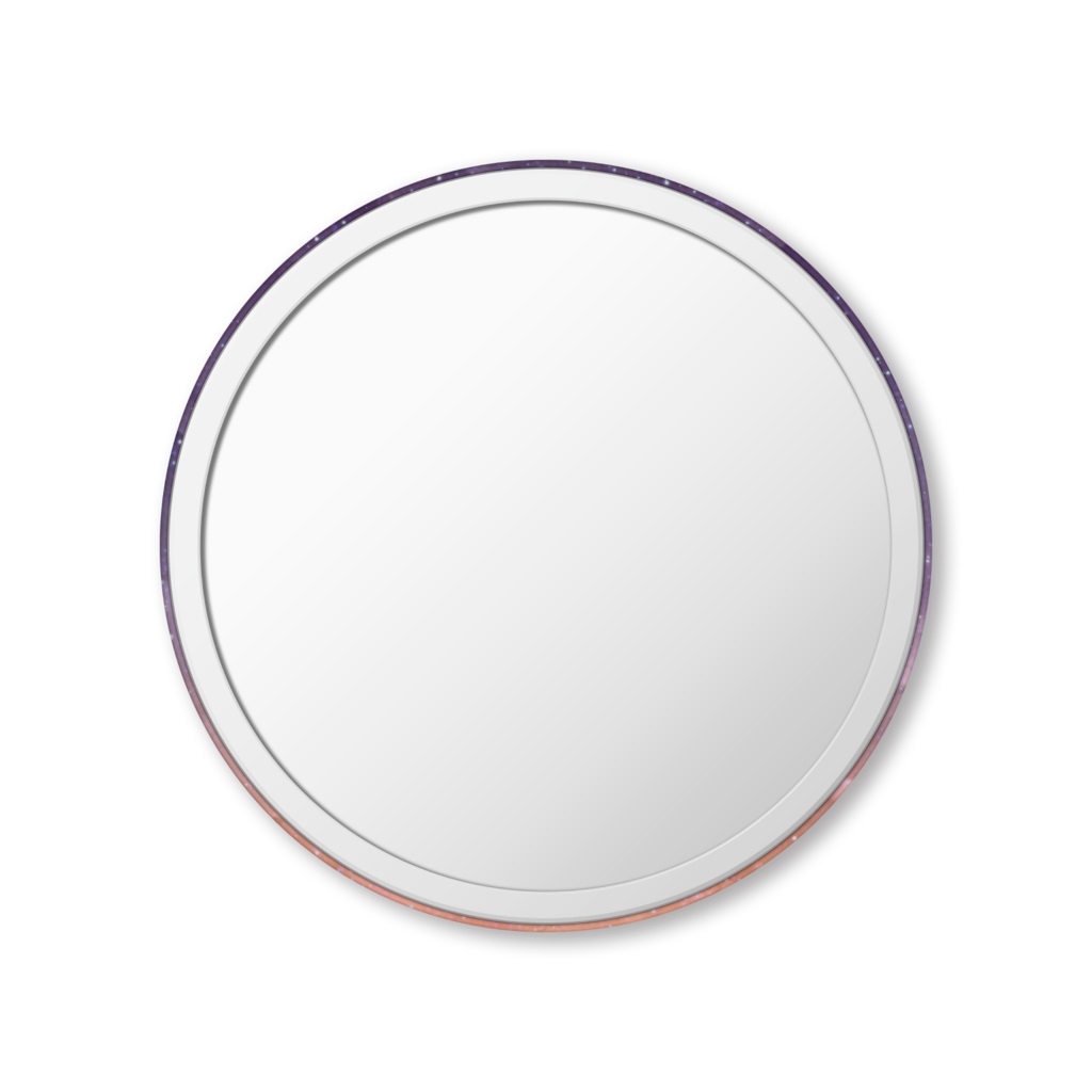 黒猫と三日月のミラー