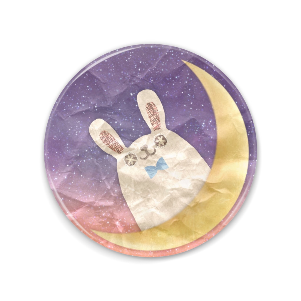 うさぎと三日月のミラー