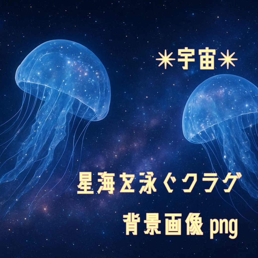 【背景素材】✴︎クラゲ×宇宙✴︎