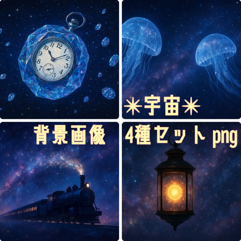 【背景素材集】✴︎宇宙4枚セット✴︎