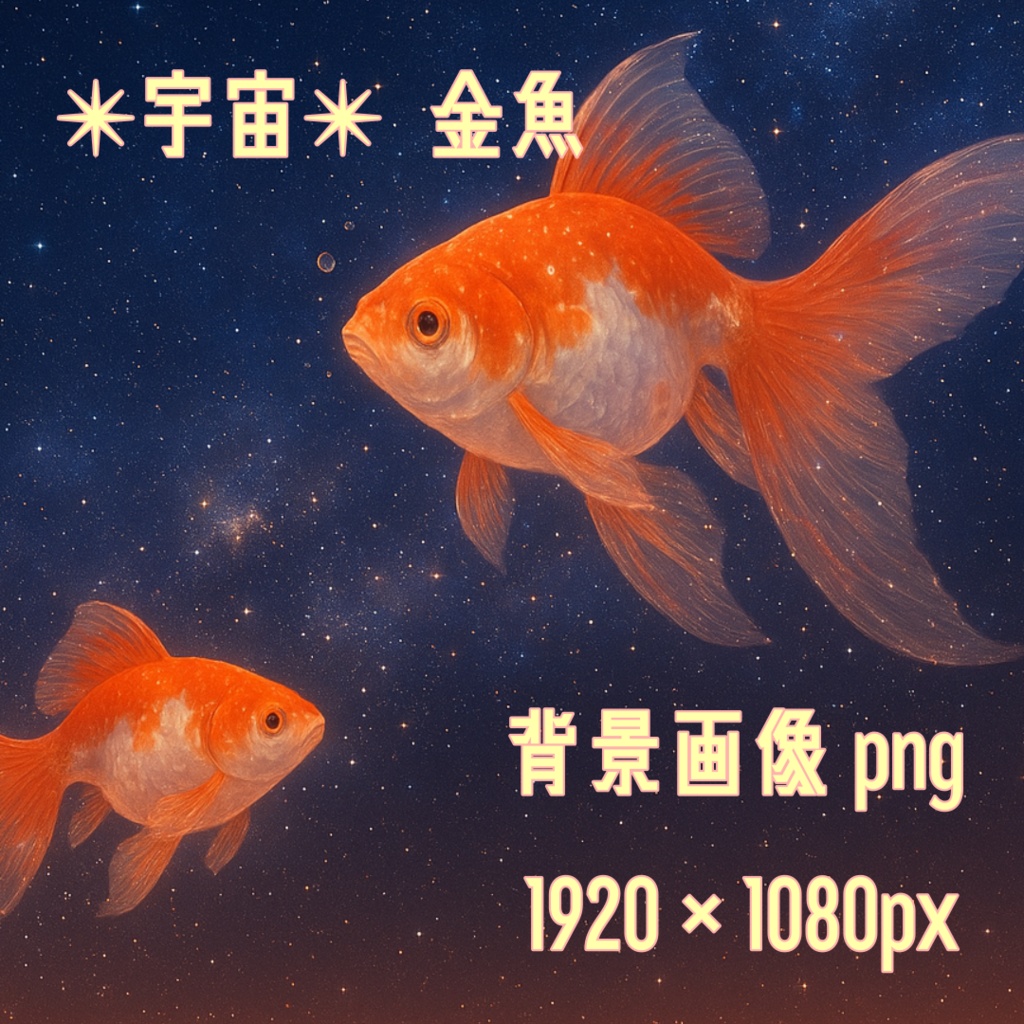 【背景素材】✴︎宇宙×金魚✴︎