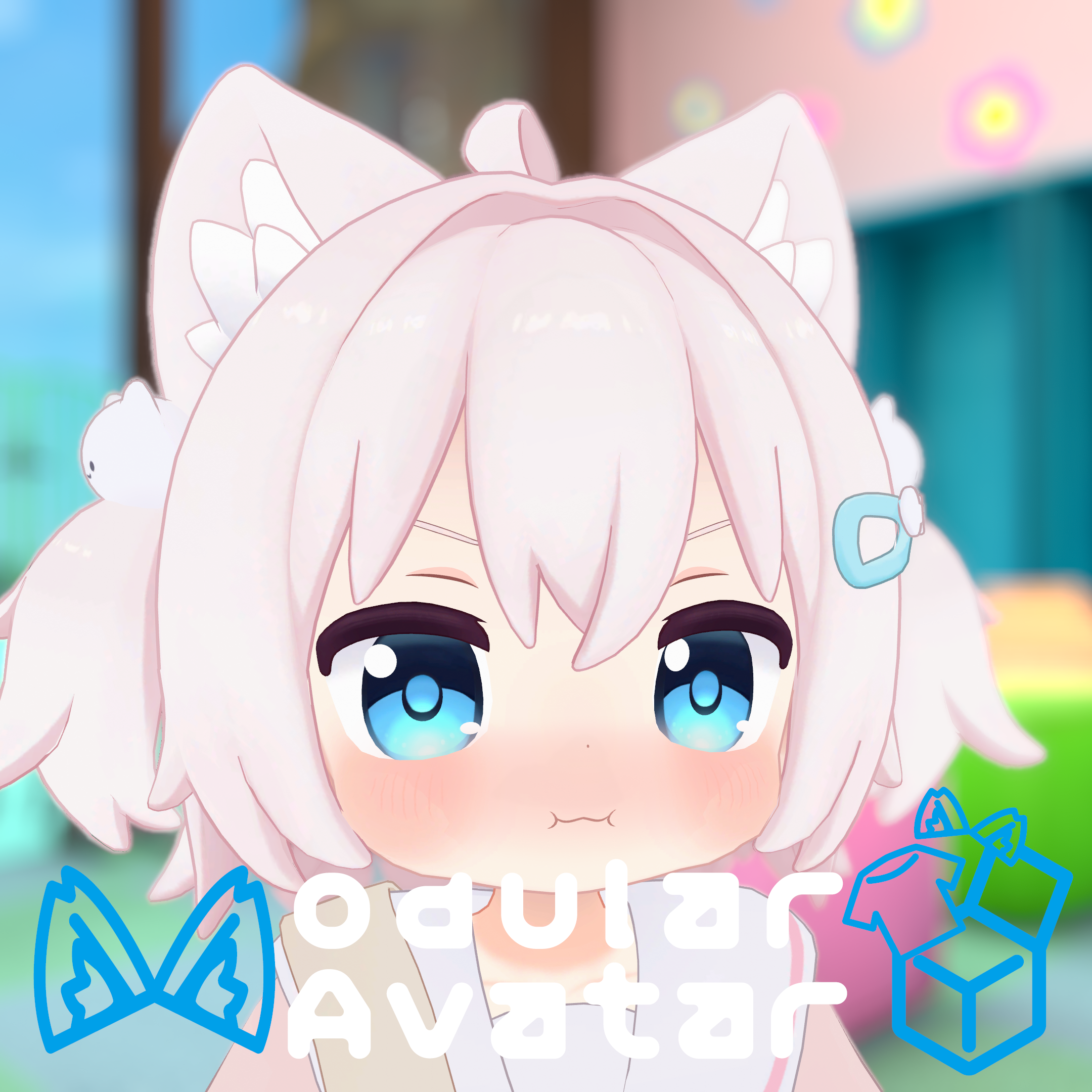 動く！【にゃもあ専用】（ なでギミック ） アバターインタラクトギミック