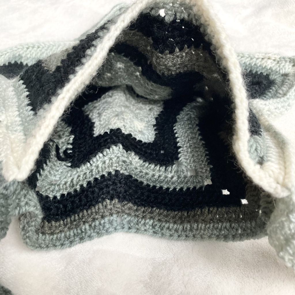 お星さまのショルダーバッグ みどり×黒