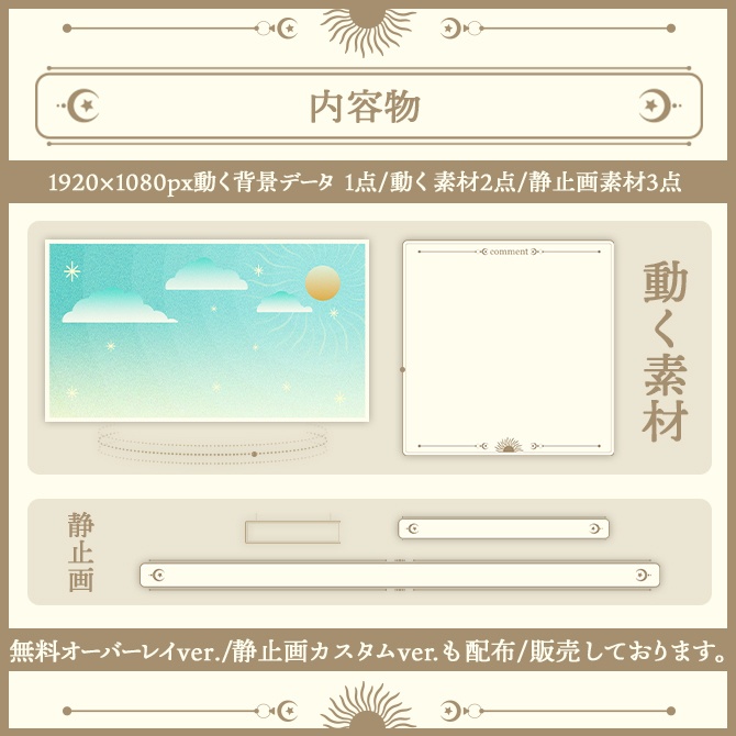 【アニメーション付】配信オーバーレイ【カスタム可能】
