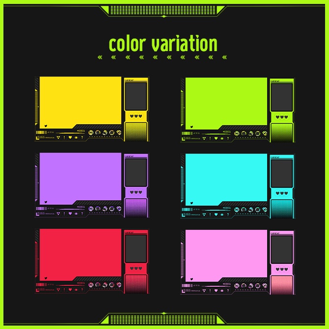 【アニメーション付】ゲーム配信オーバーレイ【カスタム可能】