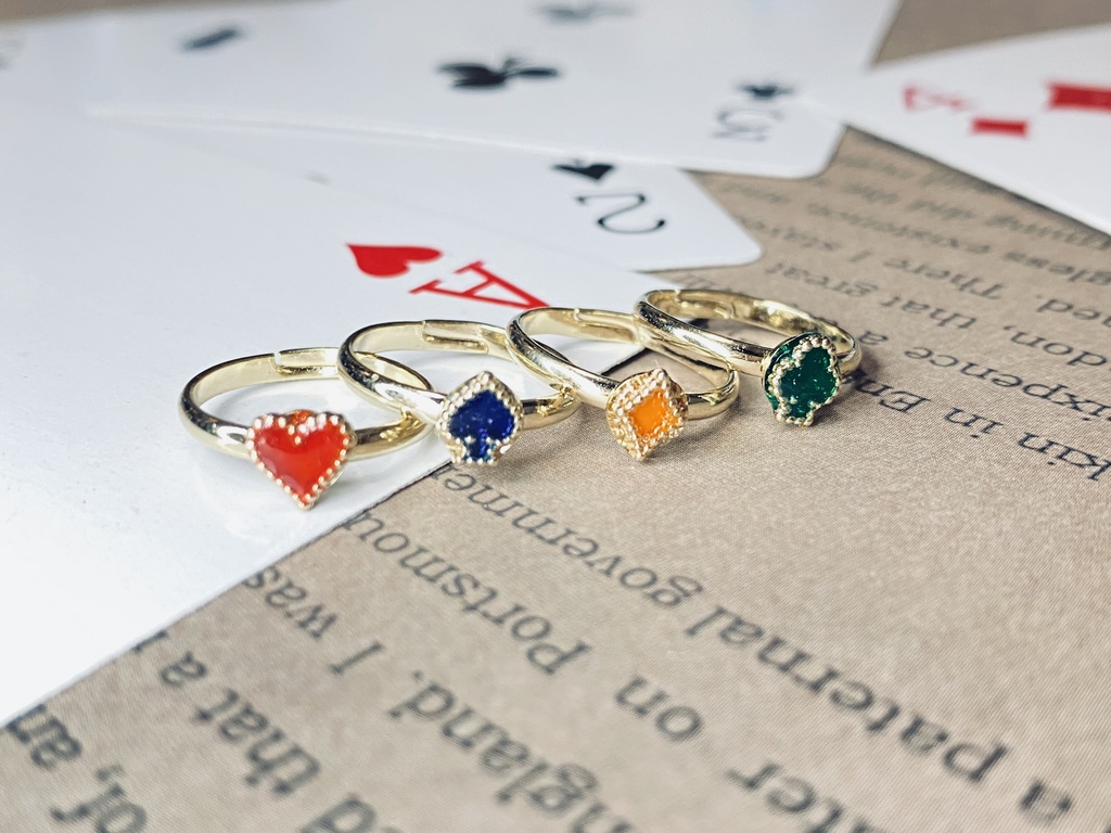 ❤️寮トランプ柄　ピンキーリング