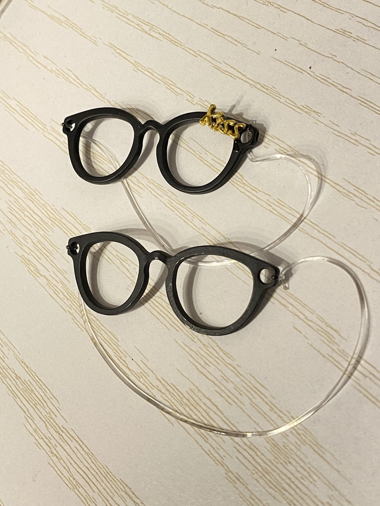 ぬい用黒縁メガネ