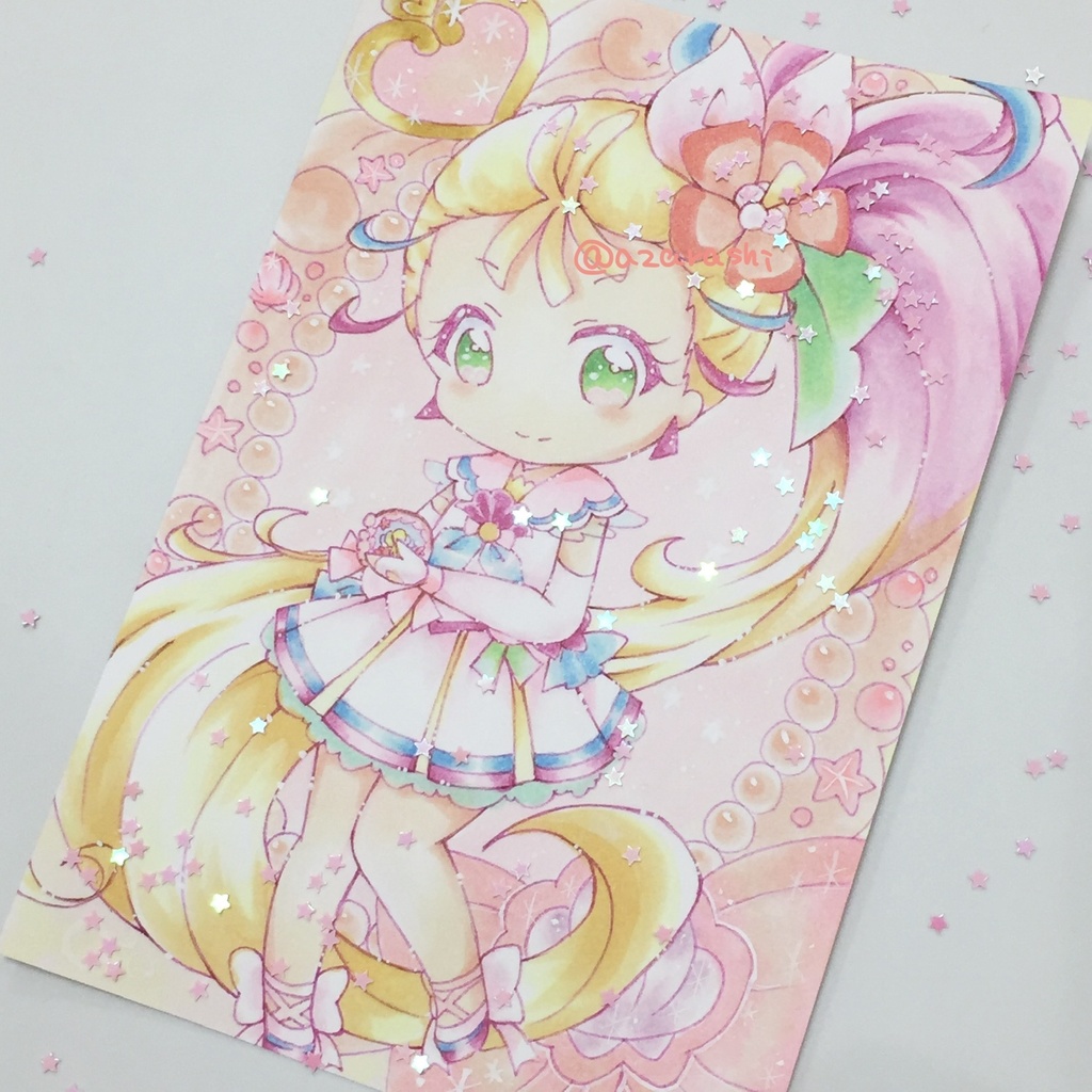 イラスト原画 キュアサマー Azarashiarts Booth