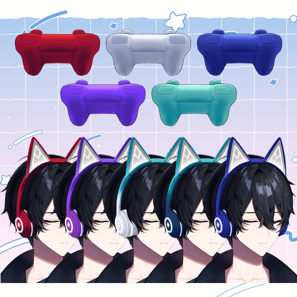 【追加テクスチャ】猫耳ヘッドホンの男の子