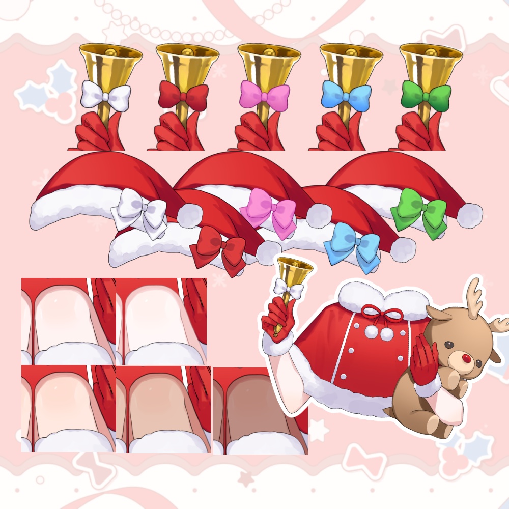 【vtuber向け素材】サンタのコスプレ衣装【VtubeStuido】