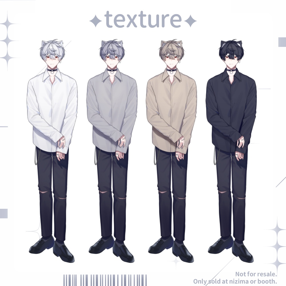 【汎用モデル】おきがえネコミミ男子【Vtube Studio】