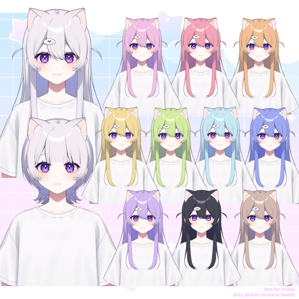 【汎用モデル】猫耳ヘッドホンの女の子【Vtube Studio】