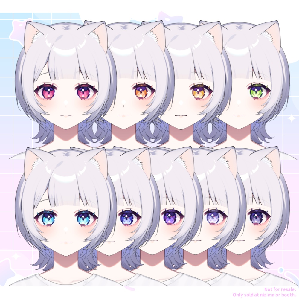 【汎用モデル】猫耳ヘッドホンの女の子【Vtube Studio】
