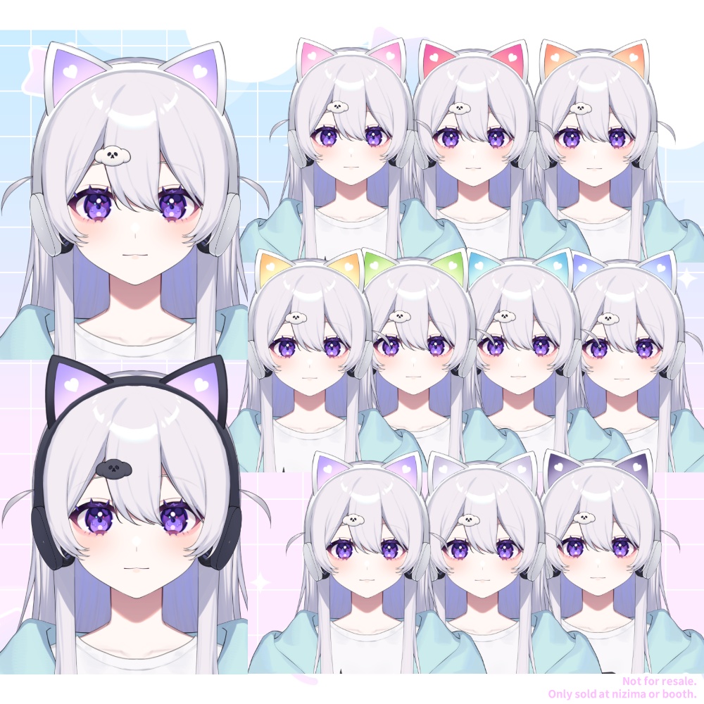 【汎用モデル】猫耳ヘッドホンの女の子【Vtube Studio】