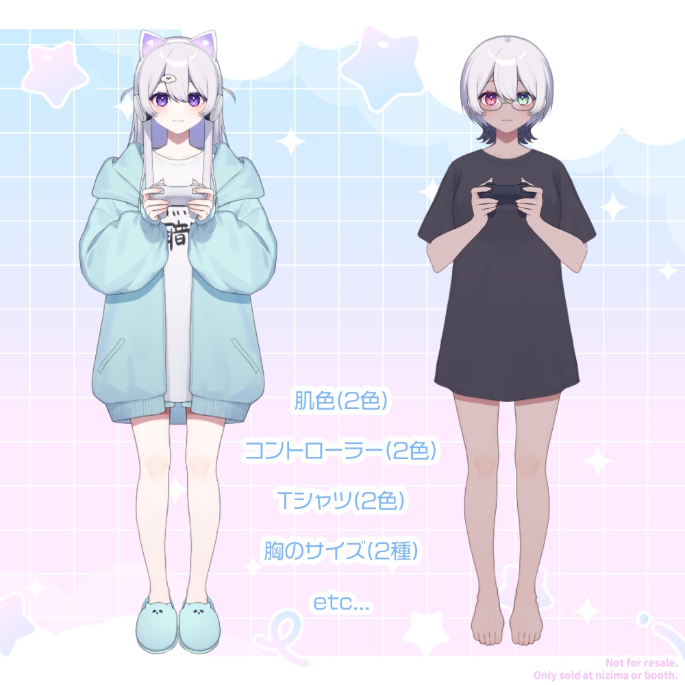 【汎用モデル】猫耳ヘッドホンの女の子【Vtube Studio】