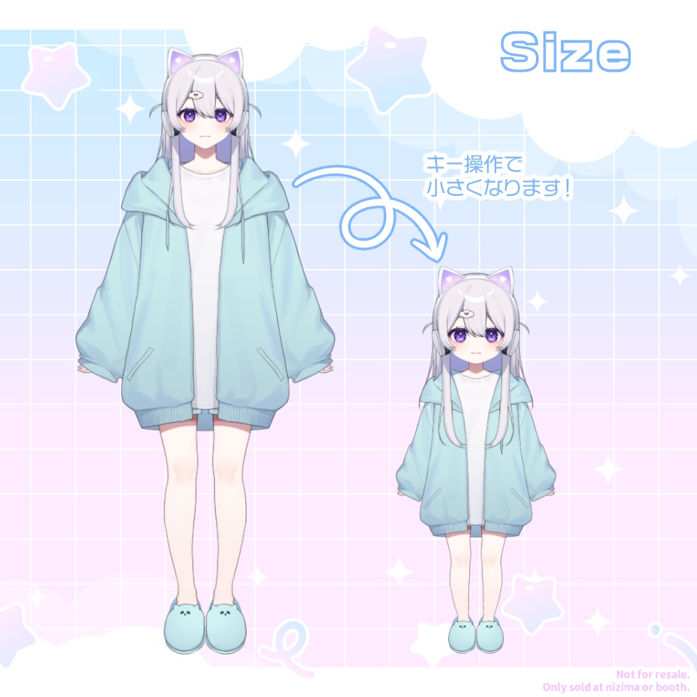 【汎用モデル】猫耳ヘッドホンの女の子【Vtube Studio】