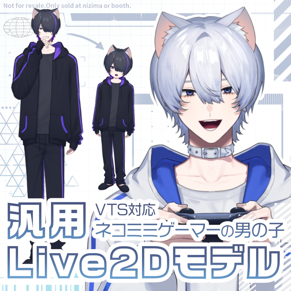 【汎用モデル】ネコミミゲーマーの男の子【Vtube Studio】