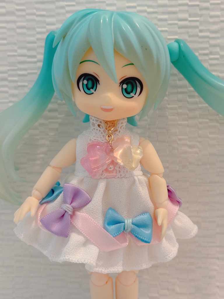 ゆめかわリボンネックレスピンク