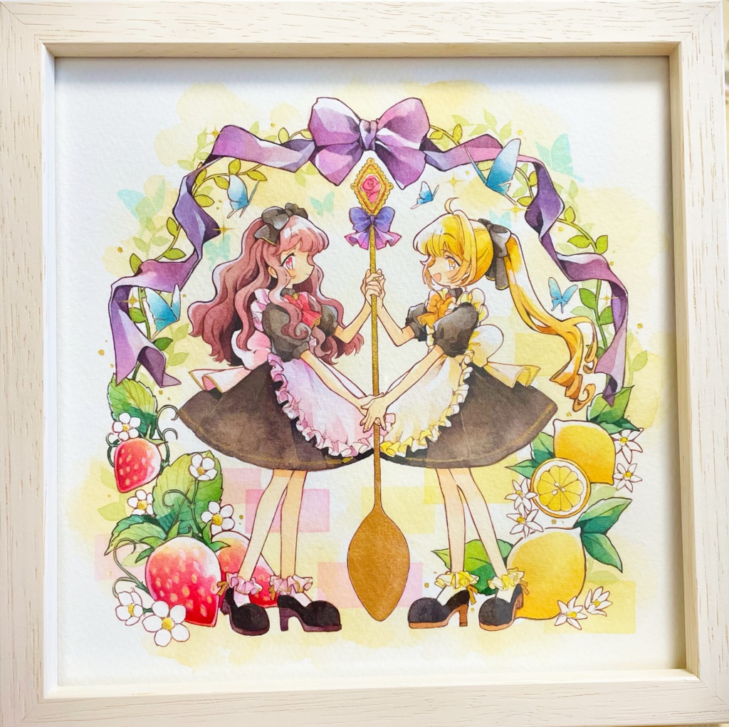 額装原画「紅茶はいかが？」