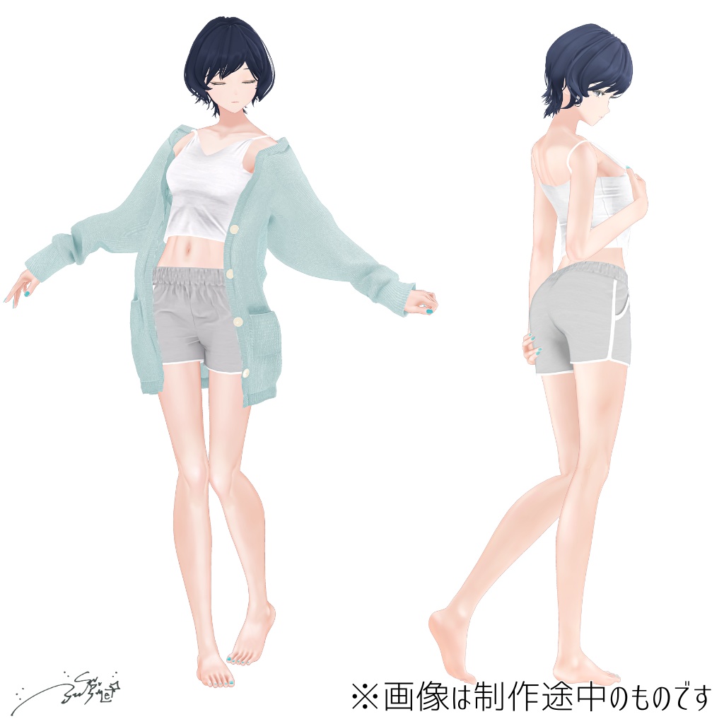 となりの霧崎さん -kirisaki- オリジナル3Dモデル