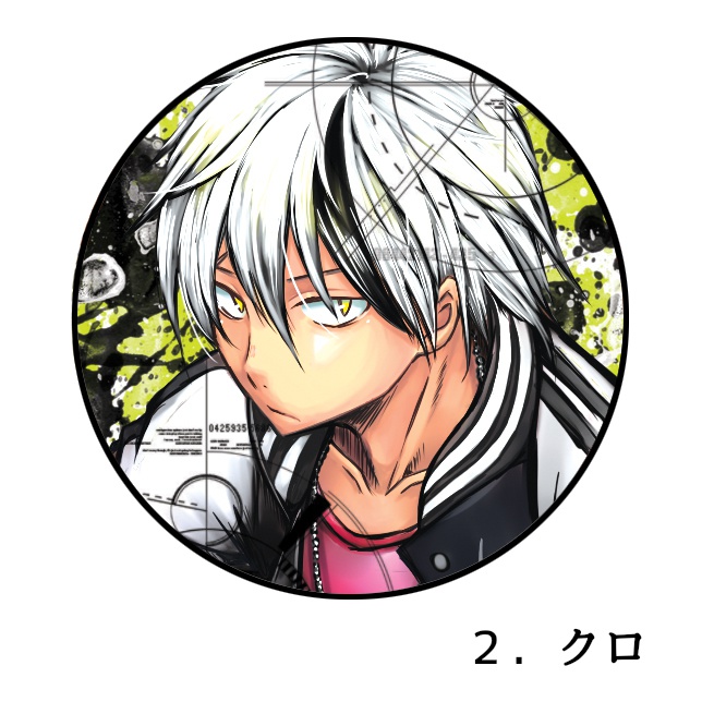 シロクロ缶バッジ2