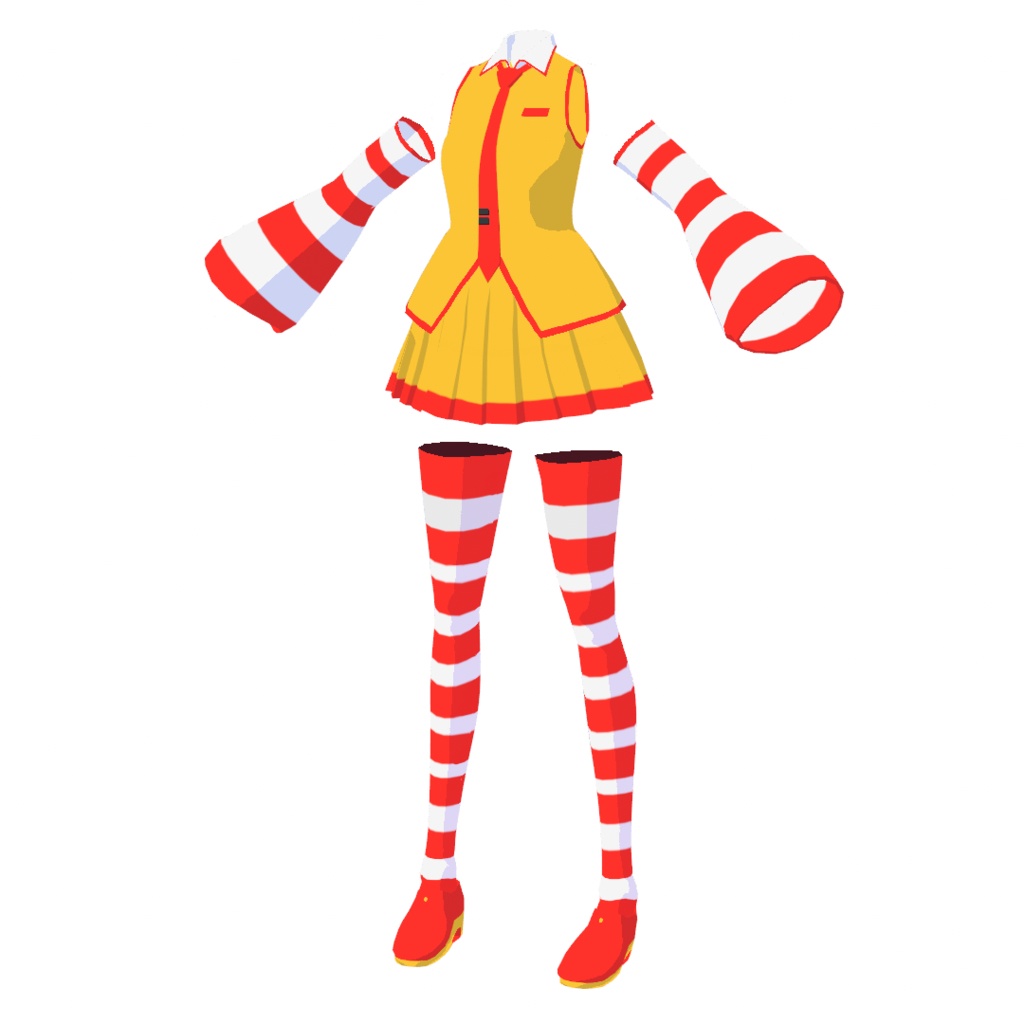 [Vroid] Miku Red & Yellow 
