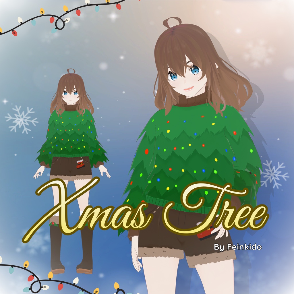 [Vroid] Xmas Tree Sweater  Set
