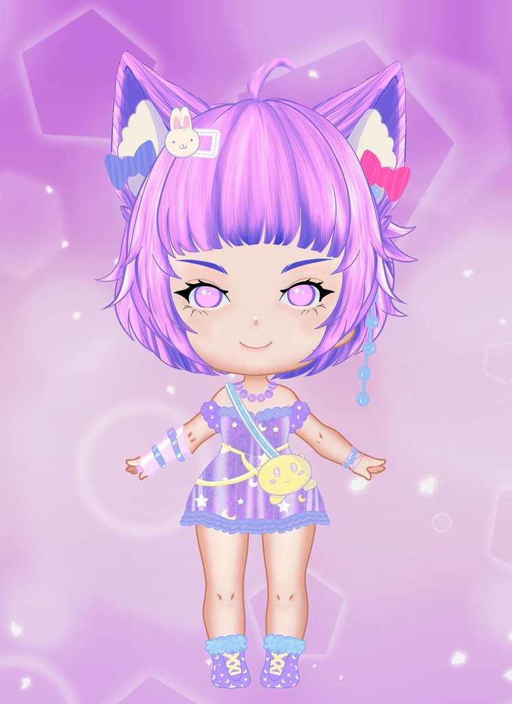 Celestial Chibi PNG Tube, 7 expressions