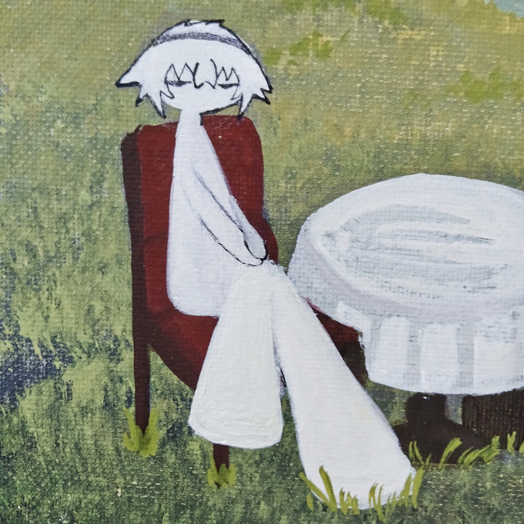 【影とのお茶会】キャンバス原画 BIPOND