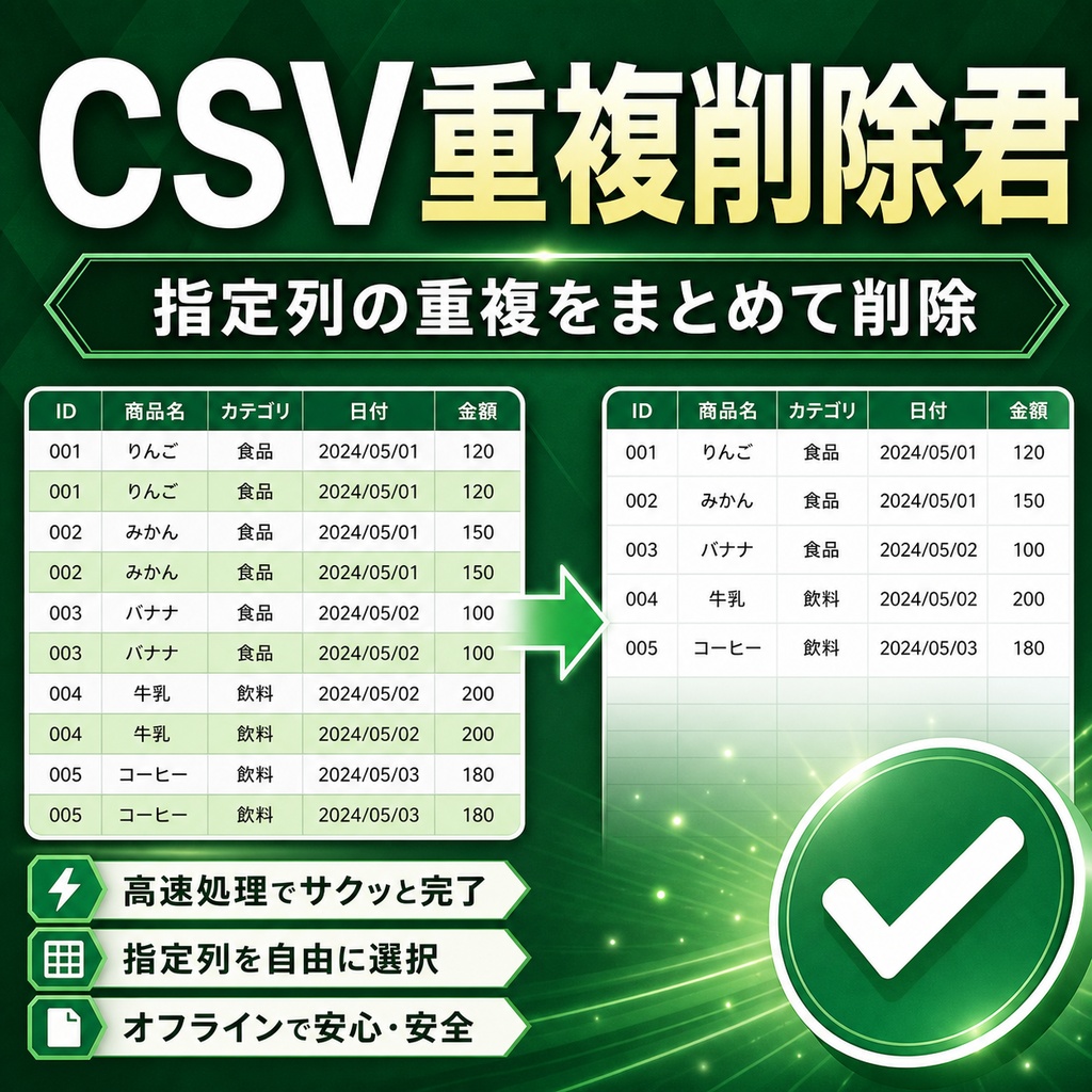 CSV重複削除君