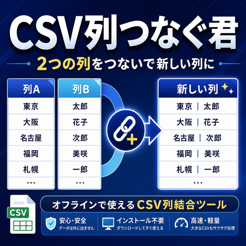 CSV列つなぐ君