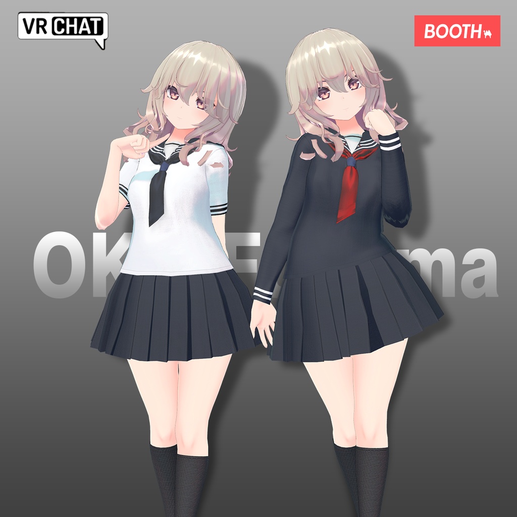 【25アバター対応】スクールセーラー服