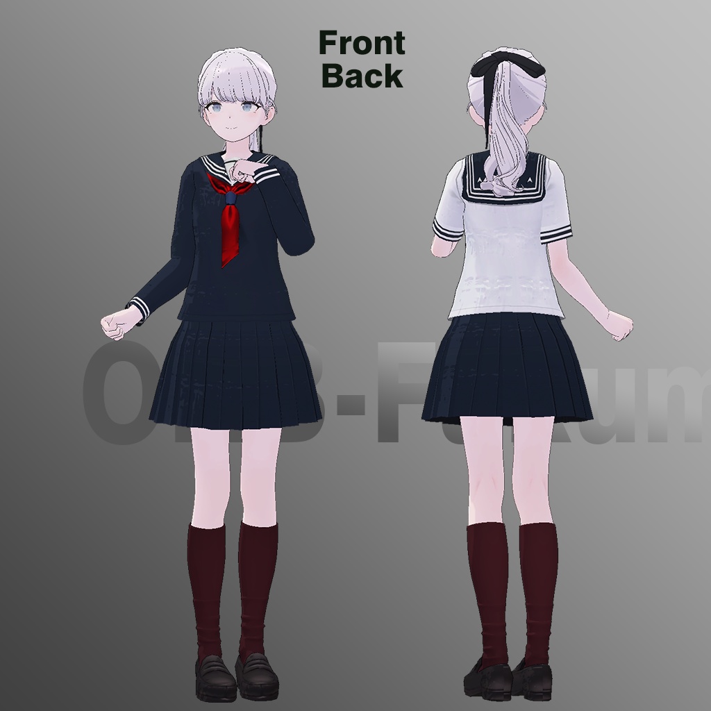 【25アバター対応】スクールセーラー服
