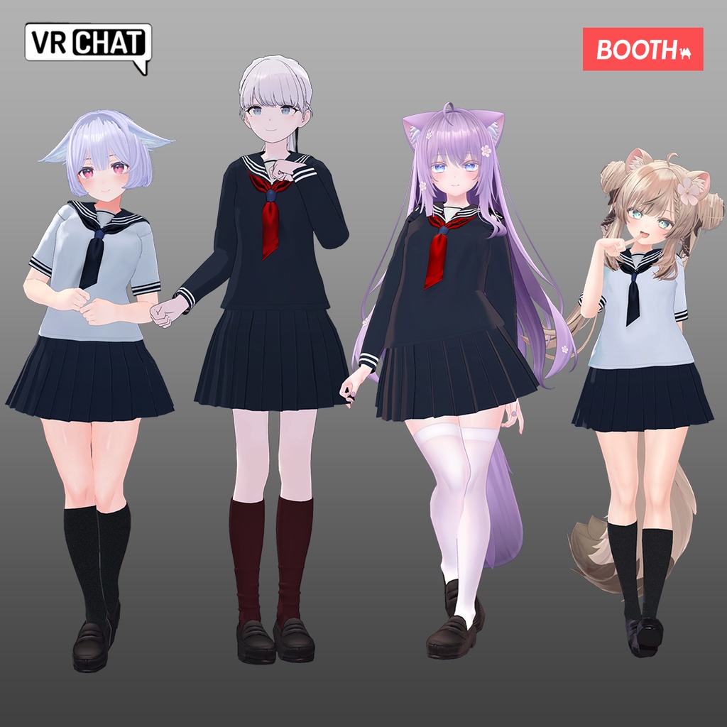 【25アバター対応】スクールセーラー服